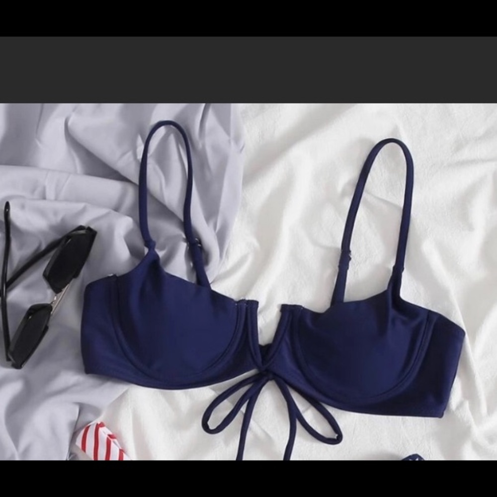 SHEIN Navy blue bikini top